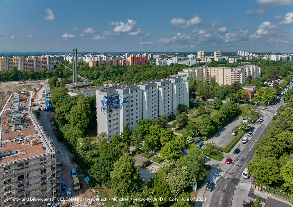 07.06.2023 - Graffiti aus der Luft und Ebene am Karl-Marx-Ring in Neuperlach